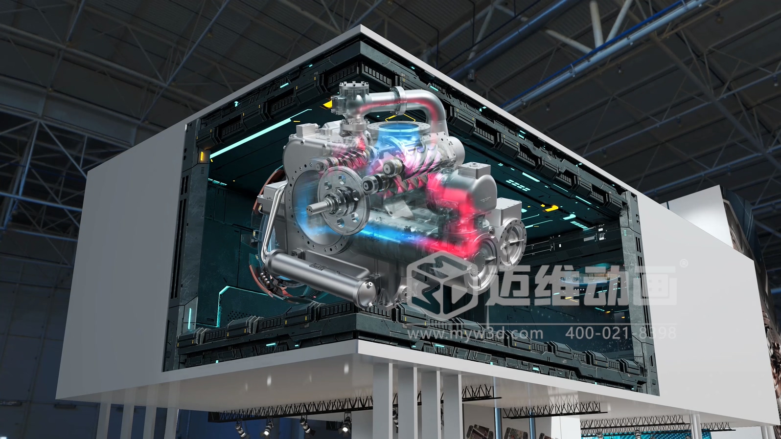 裸眼3D動(dòng)畫(huà)震撼來(lái)襲，開(kāi)啟空壓機(jī)炸裂視覺(jué)之旅！(圖1)